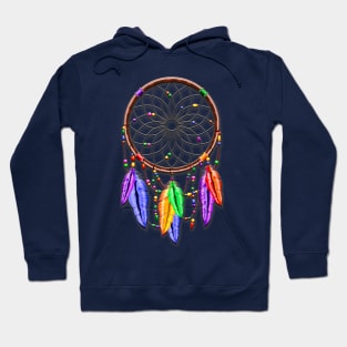 Dreamcatcher Rainbow Feathers Hoodie